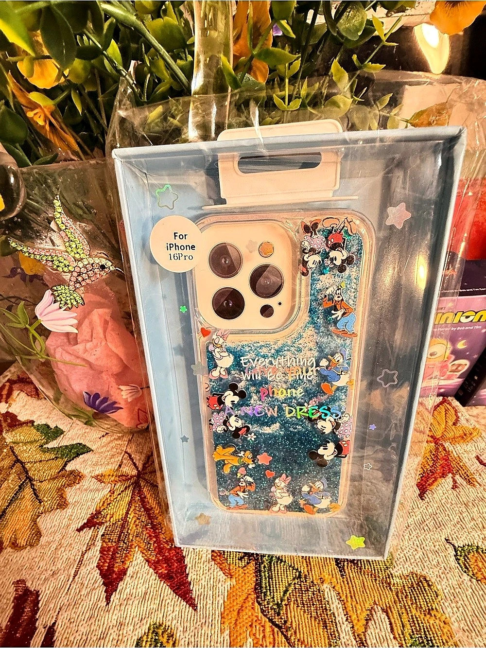 MPS-0046-16P Blue Floral iPhone 16 Pro Case NWT